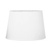 photo-Abat-jour - Blanc - Ovale - Texture tissu - 31cm diamètre - Pour lampe - Salon - Chambre