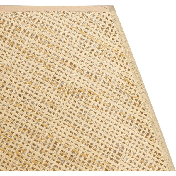 Abat-jour - Carré - Cannage rotin - 41cm diamètre - Salon - Chambre - Pour lampe