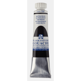 photo-Gouache - Extra-fine - Noir neutre - 737 - Finition mate - Talens - Tube de 20ml