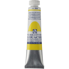 photo-Gouache - Extra-fine - Jaune citron - 205 - Finition mate - Talens - Tube de 20ml