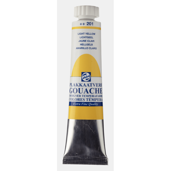 photo-Gouache - Extra-fine - Jaune clair - 201 - Finition mate - Talens - Tube de 20ml