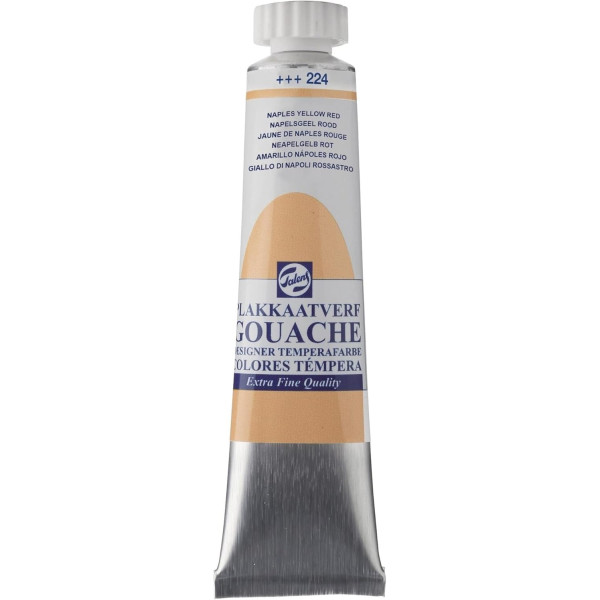photo-Gouache - Extra-fine - Jaune de Naples rouge - 224 - Finition mate - Talens - Tube de 20ml