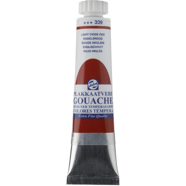 photo-Gouache - Extra-fine - Rouge anglais - 339 - Finition mate - Talens - Tube de 20ml