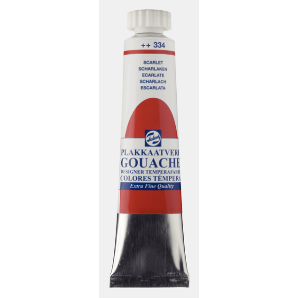 photo-Gouache - Extra-fine - Ecarlate - 334 - Finition mate - Talens - Tube de 20ml