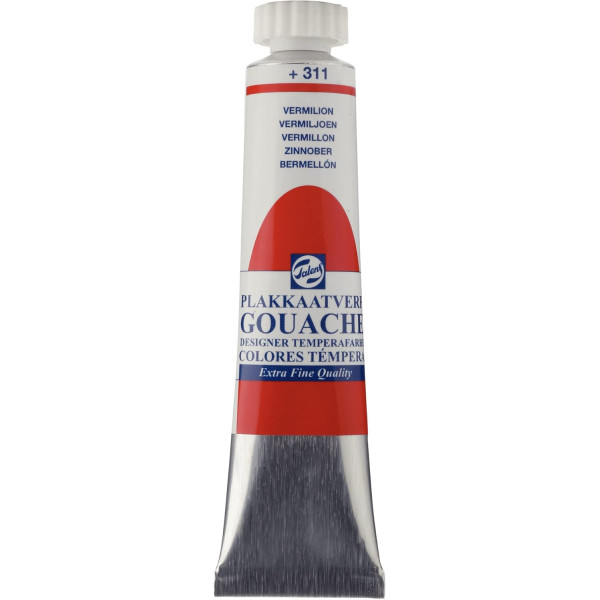 photo-Gouache - Extra-fine - Vermillon - 311 - Finition mate - Talens - Tube de 20ml