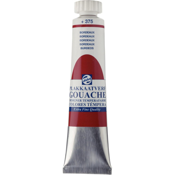 photo-Gouache - Extra-fine - Bordeaux - 375 - Finition mate - Talens - Tube de 20ml