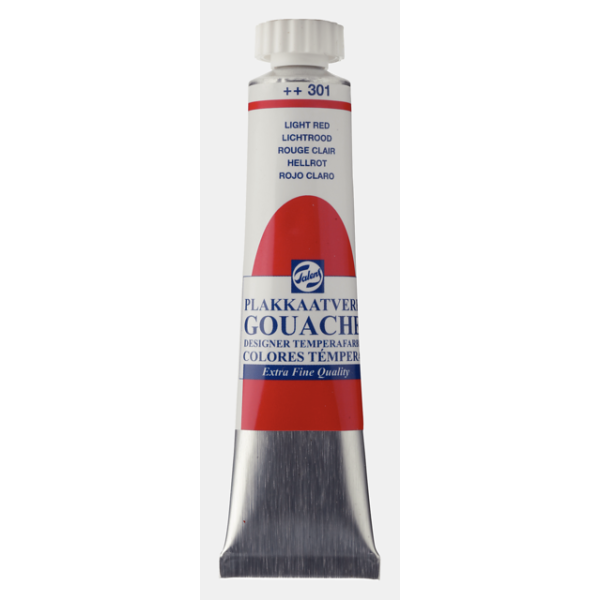 photo-Gouache - Extra-fine - Rouge clair - 301 - Finition mate - Talens - Tube de 20ml