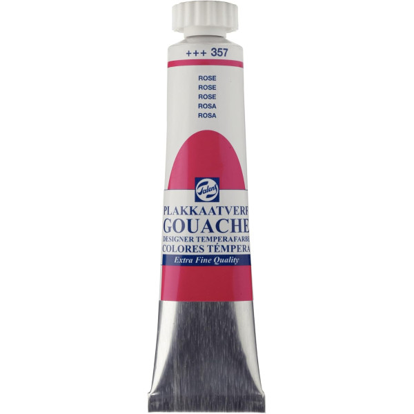 photo-Gouache - Extra-fine - Rose - 357 - Finition mate - Talens - Tube de 20ml