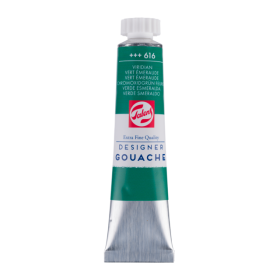 photo-Gouache - Extra-fine - Vert émeraude - 616 - Finition mate - Talens - Tube de 20ml