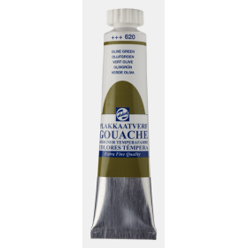 photo-Gouache - Extra-fine - Vert olive - 620 - Finition mate - Talens - Tube de 20ml