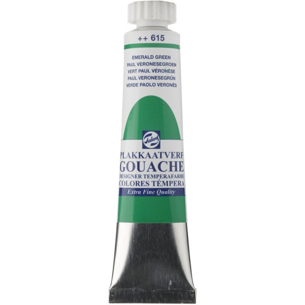 photo-Gouache - Extra-fine - Vert Véronèse - 615 - Finition mate - Talens - Tube de 20ml