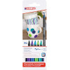 photo-Marqueurs - Feutres - Pour porcelaine - 6 couleurs froides - Pointe pinceau - Edding