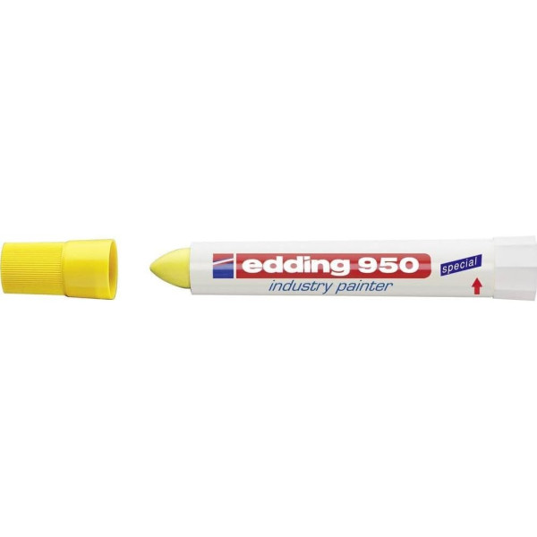 photo-Marqueur - Jaune - Spécial industrie - Surfaces difficiles - Permanent - Edding 950
