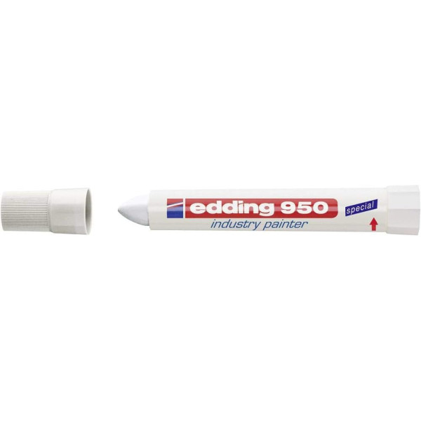 photo-Marqueur - Blanc - Spécial industrie - Surfaces difficiles - Permanent - Edding 950