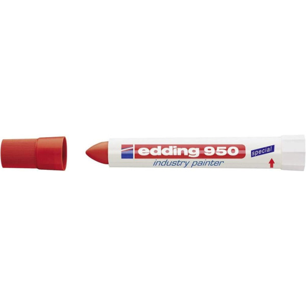 photo-Marqueur - Rouge - Spécial industrie - Surfaces difficiles - Permanent - Edding 950
