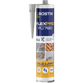 photo-Mastic - Colle et joint - Gris - Intérieur/extérieur - Multi usages - Tous matériaux - Bostik PU790