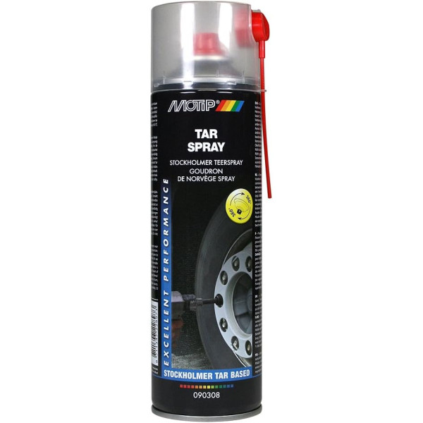 photo-Spray goudron - Résistant à l'eau et intempéries - Empêche l’usure et l’adhérence - Motip