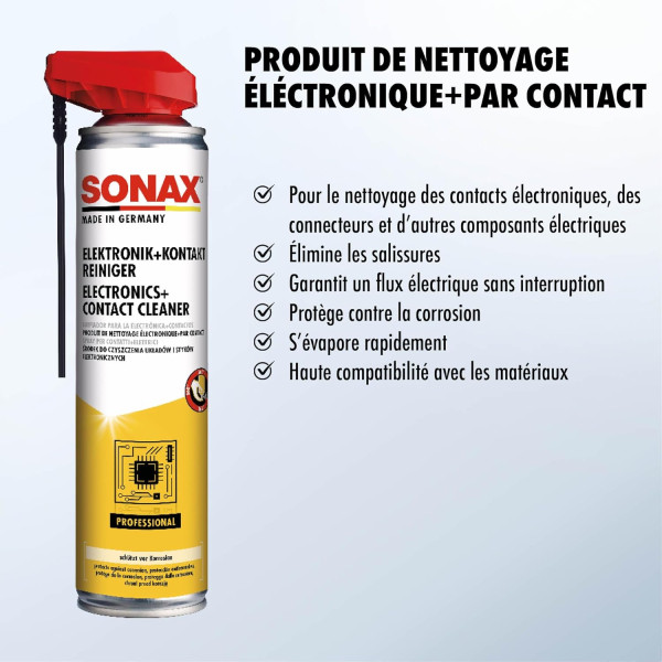 Produit nettoyant - Composants électroniques - Contacts électriques - SONAX - 400ml