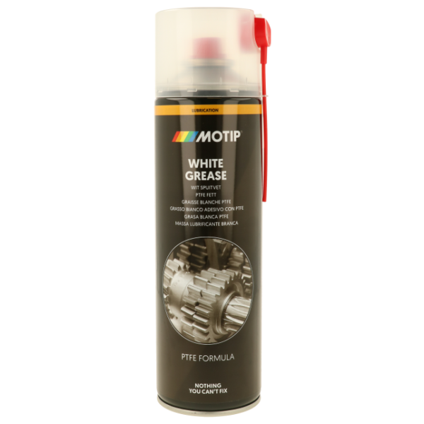 photo-Graisse blanche PTFE - Lubrifiant - Excellente adhérence - Hydrofuge - Motip