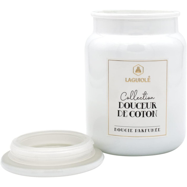 Bougie - Parfumée - Fleur de coton - Parfum doux et poudré - Déco - Laguiole