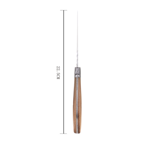 Couteaux à steak - Coffret de 6 pièces - Manche en bois de Pakka - Lame acier - Laguiole Héritage