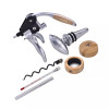 Tire-bouchon + accessoires pour le vin - Coffret bois - 6 pièces - Idée cadeau - Laguiole