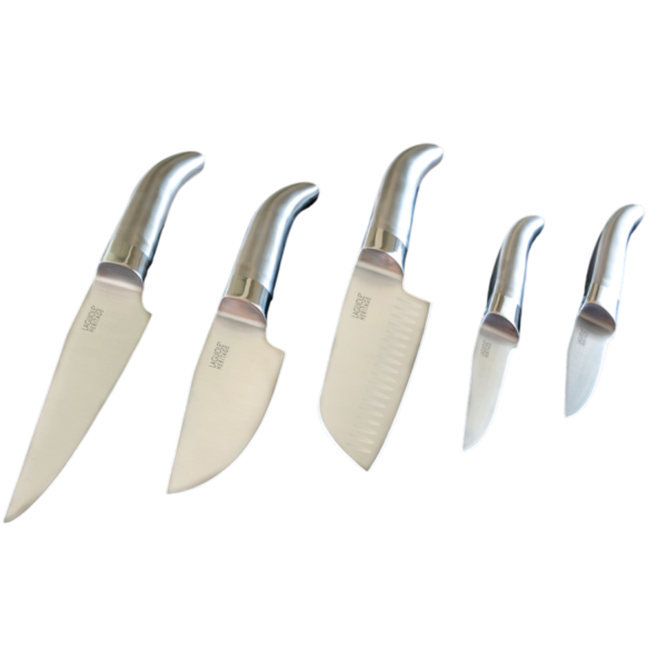 photo-Couteaux de cuisine - Coffret 5 pièces - Lame acier inox - Ultra-tranchant - Laguiole