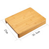 Planche à découper - Bois - Avec tiroir collecteur inox - 31x24x2,5cm - Cuisine - Laguiole