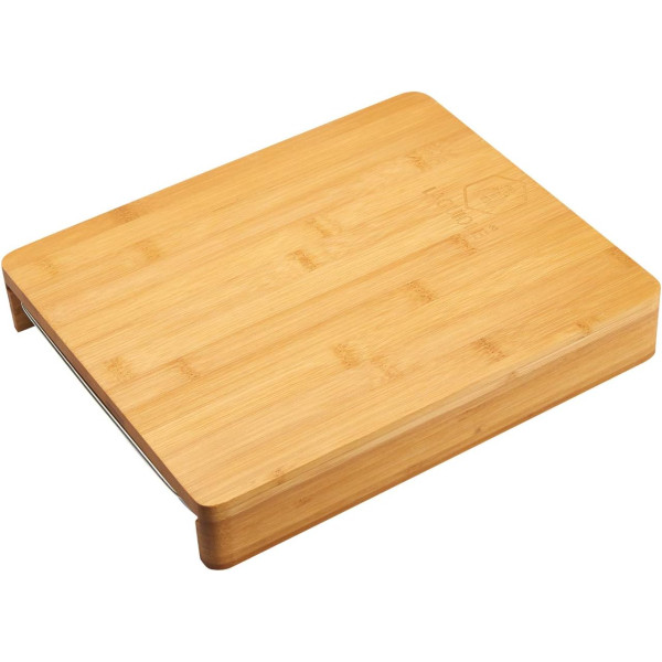 Planche à découper - Bois - Avec tiroir collecteur inox - 31x24x2,5cm - Cuisine - Laguiole