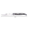 Couteau - Pliant - Gris arabesque - Lame acier inox - Compacte - Qualité premium - Laguiole