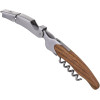 Tire-bouchon - Multi fonctions - Acier inox - Manche bois - Avec support en bois - Laguiole