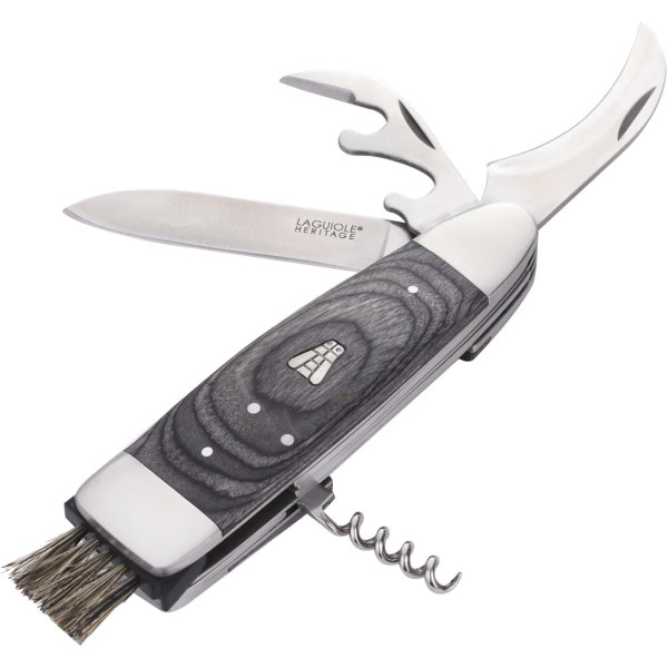 Couteau - Pliant - 5 fonctions - Compacte - Lame acier inox - Idée cadeau - Laguiole