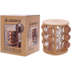 Etagère à épices - 12 pots en verre - Distributeur en bois - 20x20x24cm - Laguiole