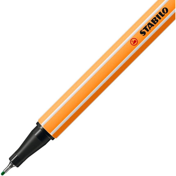 Feutres - Ecriture - Pointe fine - Stabilo - Point88 - Boite de rangement - 10 couleurs
