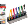 Feutres - Dessin - Stabilo - Point88 - Mine 1mm - Boite de rangement - 10 couleurs