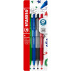 photo-Stylos bille - Stabilo - Pointball - 4 couleurs - Encre fluide - Pointe moyenne