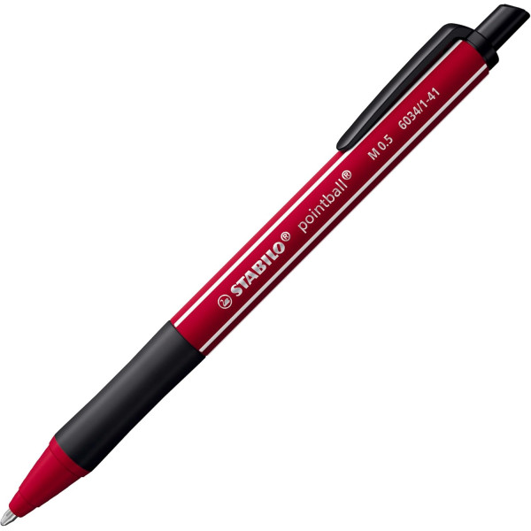 Stylos bille - Stabilo - Pointball - 4 couleurs pastel - Encre fluide - Pointe moyenne