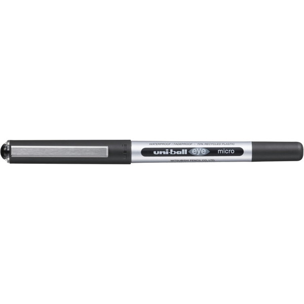 Stylo roller - Noir - Encre liquide - Pointe micro fine 0,5mm - Uni-Ball - Eye UB-150