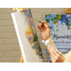 Peinture par numéro - Fleur blanche - 40x50cm - Toile + pinceaux + peinture - Facile - Figured'Art
