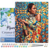 photo-Peinture par numéro - Femme africaine - 40x50cm - Toile + pinceaux + peinture - Complexe - Figured'Art