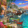 Peinture par numéro - Port fleuri - 40x50cm - Toile + pinceaux + peinture - Intermédiaire - Figured'Art