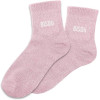 photo-Chaussettes - Femme - Rose avec paillettes - Bisou - Taille 36/42 - Humour - Cadeau