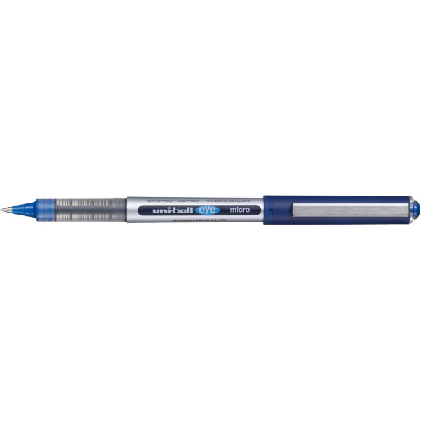photo-Stylo roller - Bleu - Encre liquide - Pointe micro fine 0,5mm - Uni-Ball - Eye UB-150