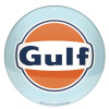 photo-Plaque - Enseigne publicitaire - Vintage - Gulf - Design rétro - 35cm diamètre