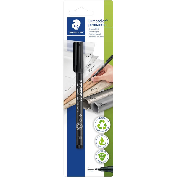photo-Feutre - Indélébile - Permanent - Noir - Pointe fine - Tous supports - Staedtler Lumocolor