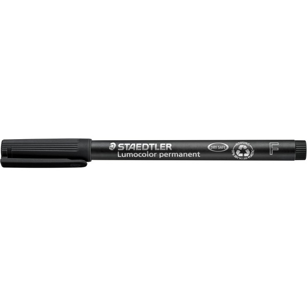 Feutre - Indélébile - Permanent - Noir - Pointe fine - Tous supports - Staedtler Lumocolor
