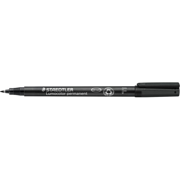 Feutre - Indélébile - Permanent - Noir - Pointe fine - Tous supports - Staedtler Lumocolor