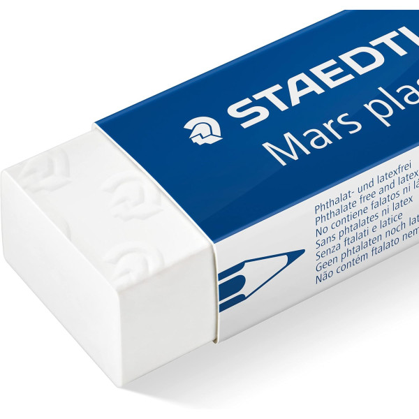 Gomme blanche - Lot de 4 - Sans phtalate ni latex - Staedtler - Mars plastic