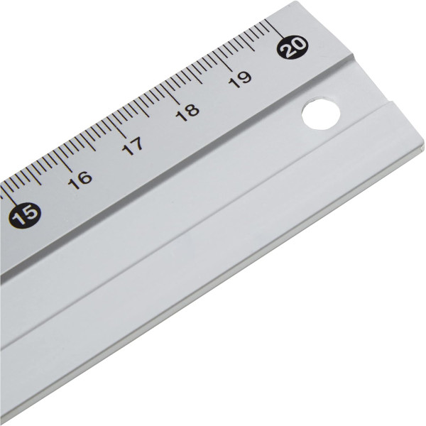 Règle - 20 cm - Plate - Aluminium - Anti-dérapant - Idéal bureau, scolaire - Staedtler