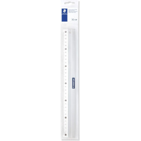 photo-Règle - 30 cm - Plate - Aluminium - Anti-dérapant - Idéal bureau, scolaire - Staedtler